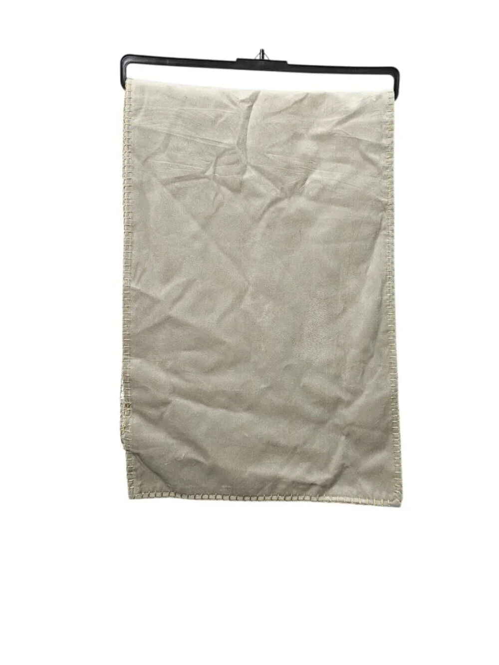 Premium HARRY Velvet Metallic Whipstitch Table Runner New Gray Gold 16x90